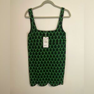 NWT Zara Scalloped Mini-Dress
